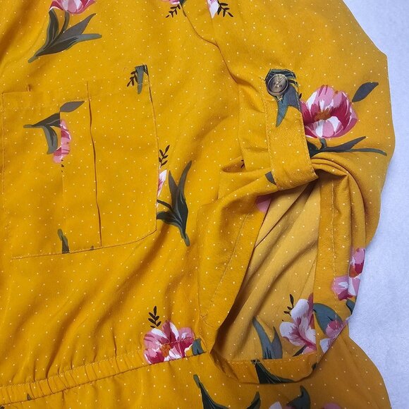 MPH Collection Womens Floral Print Button-Front Tunic Blouse 2X - Picture 5 of 10